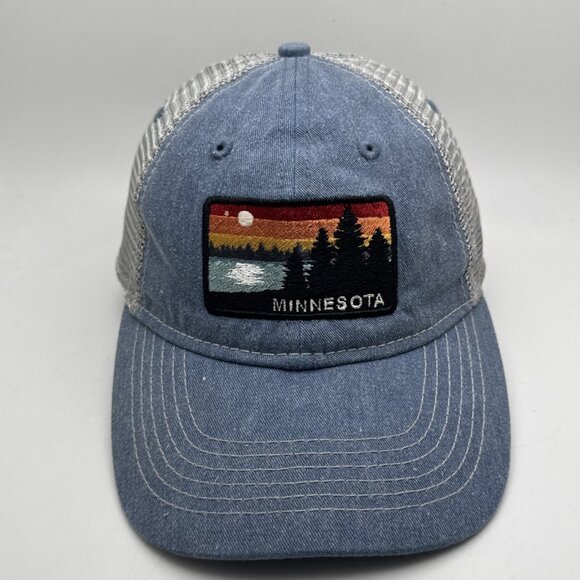 Minnesota Trucker Cap Hat Sunset SnapBack Meshback OSFM Blue GR44 - Picture 1 of 6